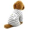 SMALLLEE_LUCKY_STORE - Tuta per cani di piccola taglia per animali domestici, in cotone, con strisce, XL, grigio