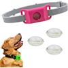 Generico Collare antipulci e zecche per cani, in silicone naturale, impermeabile, regolabile, con 3 capsule antizecche (rosso)