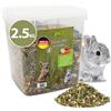 UNCLE PET Eggersmann Uncle Pet Premium coniglio, cereali senza cereali, 2,5 kg, cibo per conigli con verdure, erbe e erba medica, supporta la digestione e l'abrasione dei denti