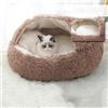XXIUDEE Casetta per gatti per interni, 2 in 1, grande e accogliente grotta per gatti con fondo antiscivolo, cuccia per animali domestici di piccola taglia che dormono all'interno, casa pieghevole per gatti