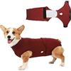 Harikaji Tuta per il recupero di cani e gatti, per dopo l'intervento chirurgico, camicia professionale per il recupero degli animali domestici, previene leccare il collare a cono con pannolino (rosso, XS)