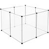 EUGAD Recinto per Conigli Criceti Cucciolo Porcellino d'India Cavie Gatto Plastica DIY 8 Pannelli (50x70cm/Pannello) Trasparente 102 x 102 x 70 cm 0004WL