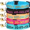 Ronglin Custom Collare gatto personalizzato con campana, collari gatti personalizzati con nome e numero di telefono regolabile in nylon con colletto ID ricamato per gatto con fiume di rilascio di sicurezza fibbia