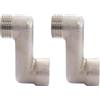 SOMATHERM FOR YOU, 601520709, Raccordo eccentrico 40mm MF1/2 (15x21) in ottone nichelato, facilita il collegamento di un radiatore con l'arrivo dell'acqua. (Confezione da 2)