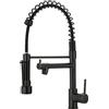 AIMADI Oil Rubbed Bronze Kitchen Faucet,AIMADI Commercial Style Spring Kitchen Sink Faucet,Modern Single Handle Single Hole Kitchen Faucets with Pull Down Sprayer