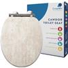 Croydex WL611120H Cawdor - Sedile WC Flexi-Fix in cemento chiaro, chiusura ammortizzata, sgancio rapido