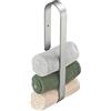 Cobbe - Portasciugamani salvaspazio in alluminio spazzolato, autoadesivo, senza forature, per asciugamani arrotolati, 40 cm