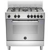 La Germania AMN855EXV - Cucina a gas 5 fuochi con forno elettrico, 80x50 cm, Inox, Classe energetica A