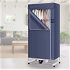 SOVORM Asciugatrice elettrica, Stendibiancheria elettrico portatile 1300W, Stendibiancheria riscaldata, Capacità 20 Kg, Asciugatrice a doppio strato, Efficienza energetica a basso consumo