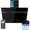 KKT KOLBE A+++ AURORA6005FB - Cappa aspirante da 60 cm, 782 cbm/h, con convezione d'aria, senza testa, in vetro, con funzione di ricarica automatica, Smart WiFi, SensorTouch, illuminazione a LED RGBW