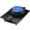 Generico Fornello A Gas Portatile, GPL Domestico/Piano Di Lavoro Naturale, A Con Anello Fuoco Da 5,2KW, Vetro Temperato E Protezione Guasto Della Fiamma, For Cucina Campeggio(NG)
