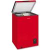 Exquisit Congelatore, 2 in 1, 99 litri, congelatore, congelatore, congelatore a 4 stelle, congelatore piccolo, caricamento dall'alto, congelatore, congelatore, GT100-050E rosso