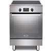 De'Longhi Cucina con forno elettrico, 60x60 cm, Inox, 4 fuochi