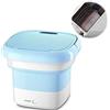 WolFum Mini Lavatrice semiautomatica Pieghevole Portatile Dormitorio da Viaggio Preferito per la casa Spazio Comodo ed efficiente (Colore : Argento)