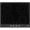 SMEG SI764AOM, Piano cottura a induzione CORTINA, Anthracite + black glass (anthracite knobs, brass washers)