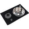 MasYosh Piano cottura a gas 1,8 KW in vetro temperato con lavabo in acciaio inox da 10,4 pollici, per barca, roulotte, , yacht, cucina