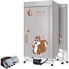 SweAtz Stendibiancheria Riscaldato Piccolo Armadio Elettrico Casa Appartamenti, 2000w/2300w Grande Capacità 20kg Doppio Strato Acciaio Inossidabile Telecomando Lavanderia Umida per Interni ad Alta