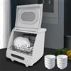 Kozivmo Lavastoviglie da tavolo 800 W, mini lavastoviglie con 5 programmi e serbatoio d'acqua integrato da 5 litri, getto d'acqua rotante a 360°, lavastoviglie portatile per appartamenti e camper