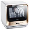FUHAI-666 Lavastoviglie da appoggio senza installazione for uso domestico Desktop completamente automatico Mini piccolo frutto indipendente (Color : A)