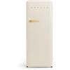 CREATE / RETRO FRIDGE 150 WOOD/Frigorifero bianco roto con maniglia legno e congelatore 281L / 102W, 150cm, 3 ripiani, regolatore di temperatura, portabottiglie, 60x60x150cm