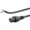 IEC Lock Cavo di alimentazione OPEN/IEC C13 femmina dritto 2m nero IEC-PC1025