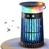 Dnenellr Lampada Antizanzare Solare da Esterno, Zanzariera Elettrica 4200V, Impermeabile IPX5, Ricarica USB-C e Solare, Batteria 4000mAh, Senza Fili per Giardino, Terrazzo, Balcone e Interni