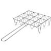 Generico Griglia per carciofi arrostiti 26x35,5 cm 12 posti in Acciaio, graticola Barbecue con Manico Lungo Pieghevole, Ideale per carciofi, Verdure e grigliate su Brace e Carbone
