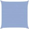 vidaXL Telo Ombra Blu e Bianco 6 x 6 m HDPE, Tenda da giardino e terrazzo, vela ombreggiante moderna, copertura traspirante, protezione UV, impermeabile