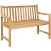 vidaXL Panchina da Giardino 114 cm in Legno Massello di Teak