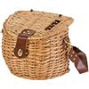 VERDELOOK | Cesto portafunghi in Vimini con Coperchio e Tracolla, 30x20x24 cm