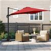 RELAX4LIFE Ombrellone da Giardino 2,5 x 2,5 m, Ombrellone da Esterno Rotante a 360°, Inclinazione Regolabili, Parasole per Giardino, Patio, Coltile e Terrazza (Bordeaux)