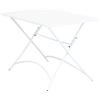 milani home Tavolo Rettangolare Pieghevole in Ferro Bianco 110 X 70 per Esterno Giardino, Portico, Ristorante, Gelateria Bar Hotel Albergo
