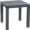 CLP Tavolo Giardino Quadrato Ocean in Polipropilene - Tavolino Salotto Giardino in Robusta Plastica Resistente ai Raggi UV e Facile da Pulire I, Colore:Grigio Scuro
