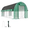 Outsunny Serra esterna 4,5x2x2m con copertura extra Tunnel Verde