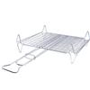D&F Graticola griglia bombata con piedi per barbecue ribaltabile doppio manico (25x30cm)