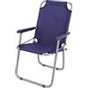 Papillon P & B Sedia Pieghevole in Acciaio e PVC con braccioli Farfalla Blu 65X55X44