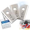 Genisys Lame in acciaio inox compatibili con robot tosaerba Parkside Smart PMRA PMRDA, Longlife, 1 foro infrangibile [DIN EN 50636] - con viti, 18 pezzi