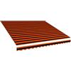 AUVYI Telo di copertura per tende da sole in tela arancione e marrone, 4,5 x 3 m, ricambio per tende da sole, per balcone, protezione solare, per esterni, impermeabile, di alta qualità