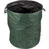 Perel Sacco per rifiuti da giardino, pieghevole, 150 l, manici, verde scuro/nero, resistente all'acqua