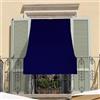 Corredocasa Tenda da Sole da Esterno per Balcone/Terrazzo/Veranda con Anelli e Ganci per Applicazione, Made in Italy Resistente e Lavabile, 100% Poliestere, Tinta Unita (Blu, 140x300 cm)