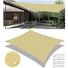 Woace Vela Ombreggiante Rettangolare con Anello D Corda Vela Ombreggiante Impermeabile Tenda a Vela Protezione UV 98% Telo Telone Ombreggiante per Esterno Giardino Terrazzo Balcone Sabbia 1.5x3M