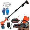 Generic Motozappa senza fili da 21 V per giardinaggio, motozappe e coltivatori elettrici, rotavatore a batteria, scarificatore da giardino per prati, 360 giri/min, larghezza di lavorazione 12,7 cm, profondità