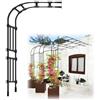Yidelchon Semiarco Da Giardino In Acciaio Per Varie Piante Rampicanti Pergole E Tralicci Da Giardino Clematide Fiori Frutta Verdura Mezzo Arco Contro Il Muro Facile Da Montare(Black,300X240X45cm)