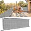 NINGBAI Frangivisto Balcone per Protezione 90 x 1000 cm Frangivisto Balcone Rete Recinzioni da Esterno Disponibile in Diversi Colori e Misure per Ringhiera Protezione Balcone, Grigio