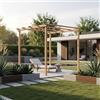 SUNWOOD Pergola in Legno da Giardino Slim, da 300x300 cm, in Legno Impregnato Classe IV, Personalizzabile
