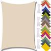 MAJINGC Vela Parasole Impermeabile Dell'ombrellone 2X2.5M Vela Ombreggiante, Resistente ai Raggi UV 95%, Vela Ombreggiante per Piscina, Giardino, Terrazza, Parco, Piscina，Campeggio Giallo chiaro
