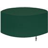 AXFZZRS Copertura per Mobili da Giardino, Telo Protettivo Rotonda per Tavolo e Sedie da Esterni, 420D Oxford, Impermeabile & Antipolvere & Anti-UV & Resistente allo Strappo - Verde (175x70cm)