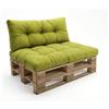 POKAR Set di Cuscini per Europallet da 2 pezzi: 1x Cuscino-sedile 120x80cm + 1x Cuscino-schienale 120x40cm, per Divano da Giardino, per Interno ed Esterno, senza Pallet, Lime
