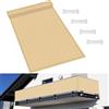 XUEDNGM Telo Frangivisto Balcone Ringhiera 75 x 190 cm HDPE Protection UV Opaque Résistant Aux Contre Vent Telo Frangi-Vista per Balconeper per Appartamenti, Giardino Esterno, Giallo sabbia