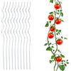 Spetebo Asta a spirale per pomodori, zincata, 110 cm, set da 10 pezzi, in metallo per piante di pomodoro, supporto per piante e pomodori, asta per fiori